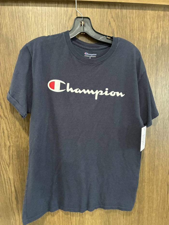 Champion Short Sleeve Shirt, Navy ~ Size Medium