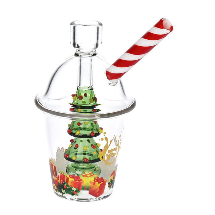 Christmas Tree Glass Bubbler Pipe - 6"