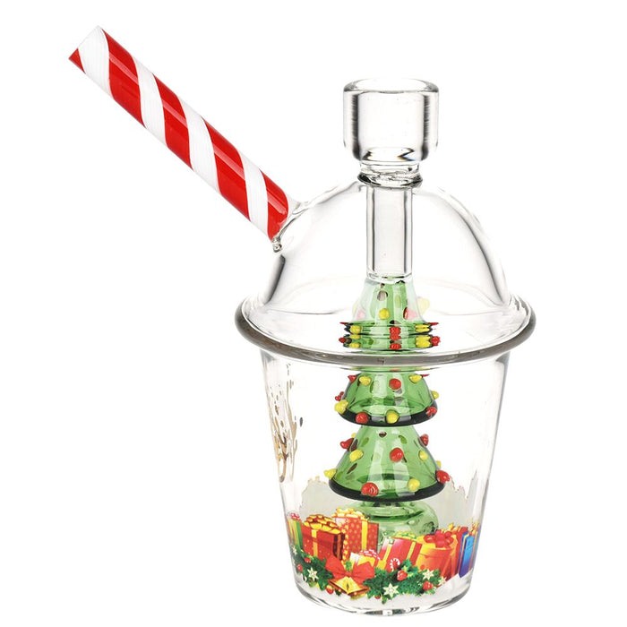 Christmas Tree Glass Bubbler Pipe - 6"