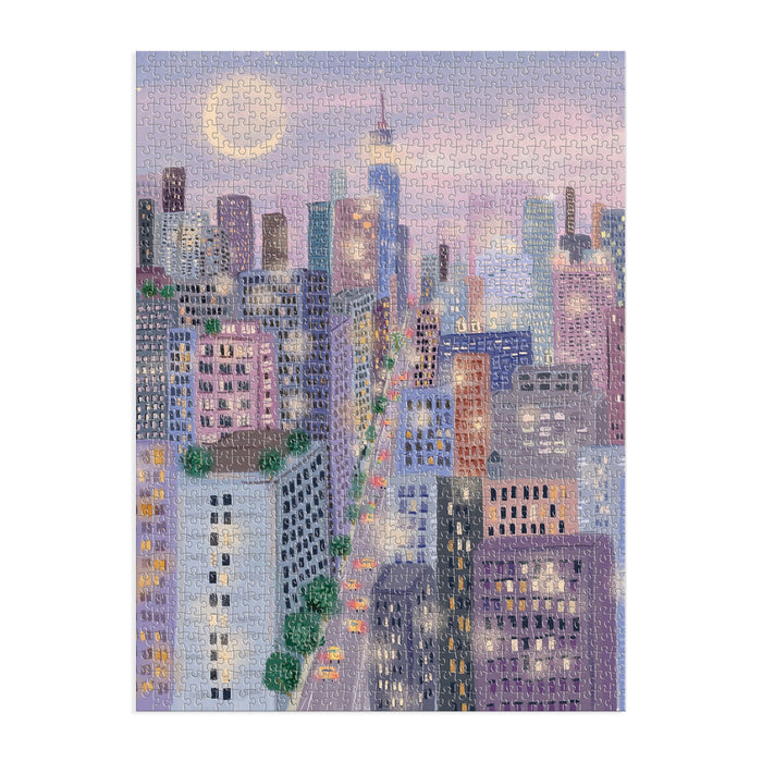 City Lights 1000 Piece Puzzle In a Square Box Galison
