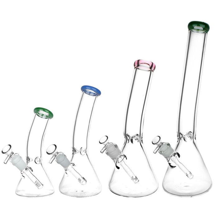 Classic Bent Neck Beaker Glass Water Pipe