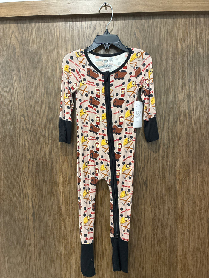 Coalmine Convertible Bamboo Romper 2T
