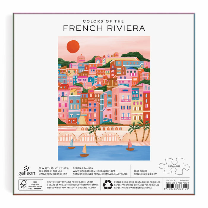 Colors Of The French Riviera 1000 Piece Puzzle in Square Box Millie Putland