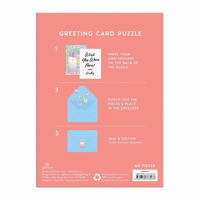 Confetti Birthday Cake Greeting Card Puzzle Emily Taylor