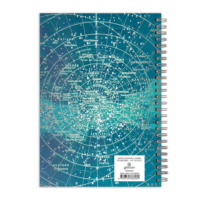 Constellation Grid 7 x 10" Wire-O Journal Journals and Notebooks Cosmos Collection