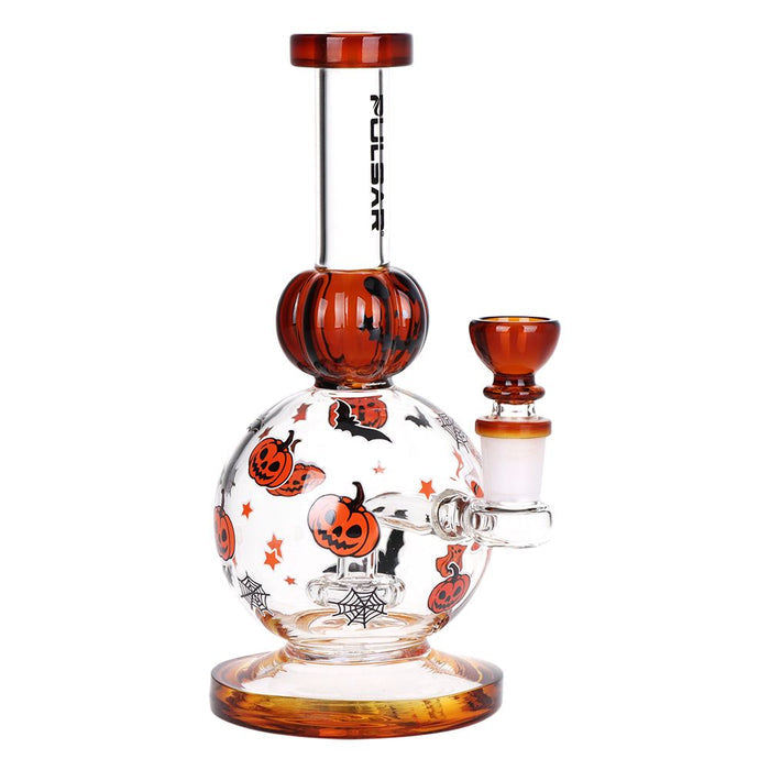 Crazy Pumpkins Halloween Glass Bong