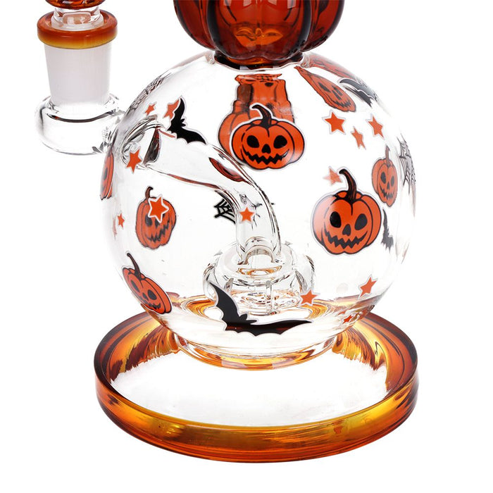 Crazy Pumpkins Halloween Glass Bong