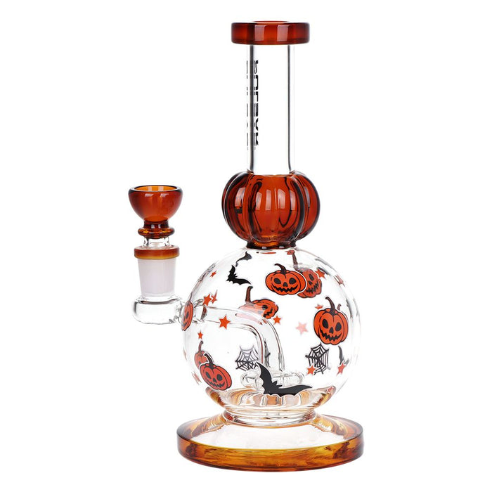 Crazy Pumpkins Halloween Glass Bong