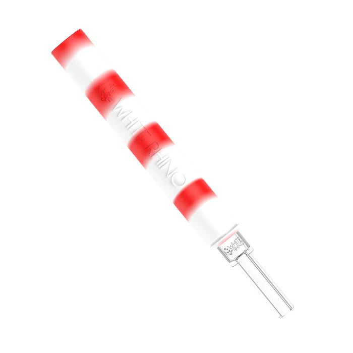 Dabtainer Silicone Nectar Straw w Quartz Tip White Rhino