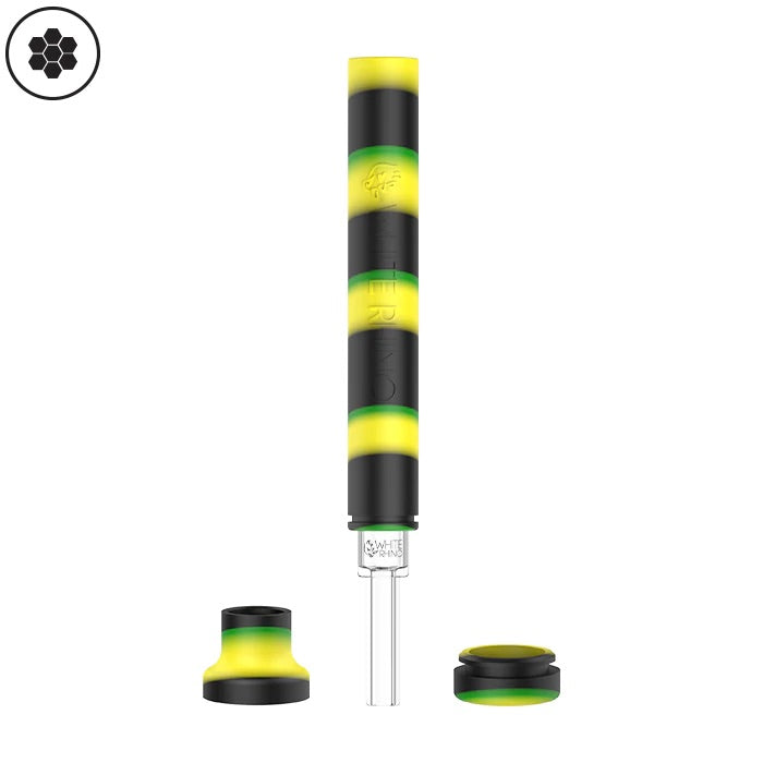 Dabtainer Silicone Nectar Straw w Quartz Tip White Rhino