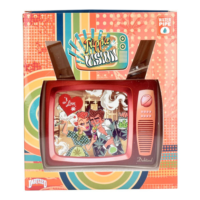 Dabtized Trippie Vision Retro TV Glass Water Pipe - 5"