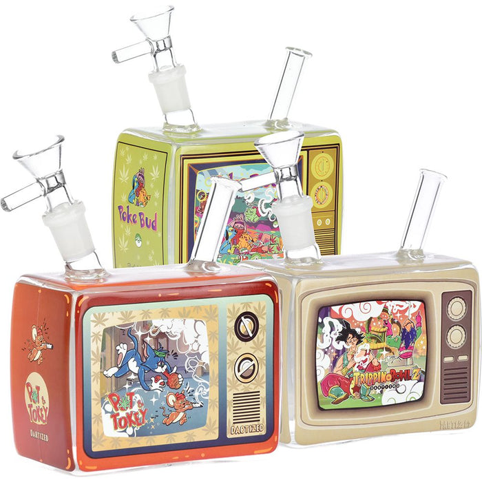 Dabtized Trippie Vision Retro TV Glass Water Pipe - 5"
