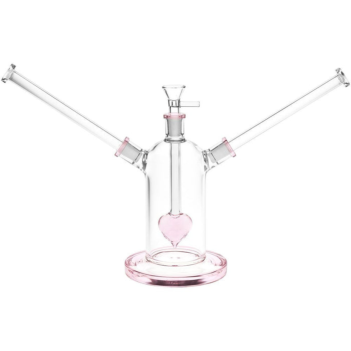 Date Night Heart Perc Dual Neck Glass Bong