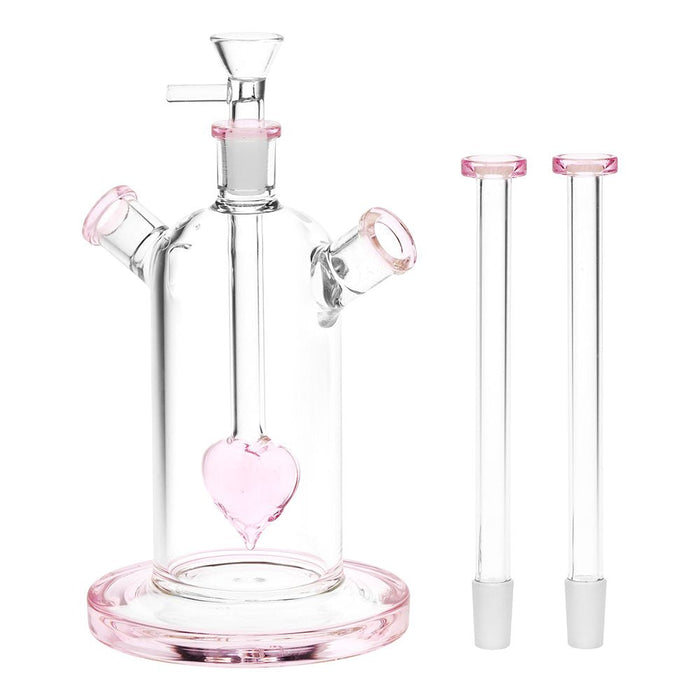 Date Night Heart Perc Dual Neck Glass Bong