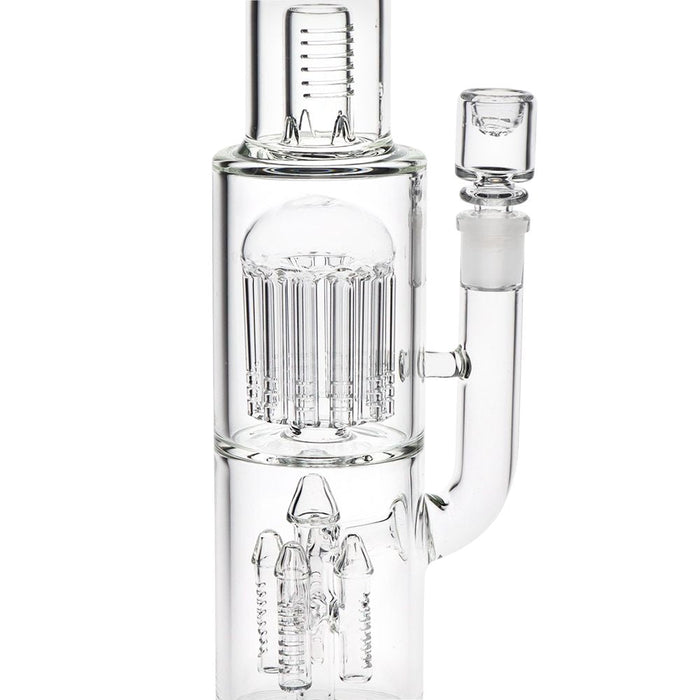 Double Chamber Rocket Perc Chugger Glass Bong - 15.25"