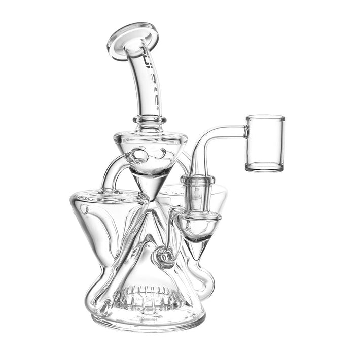 Clear glass dab rig  on a white background