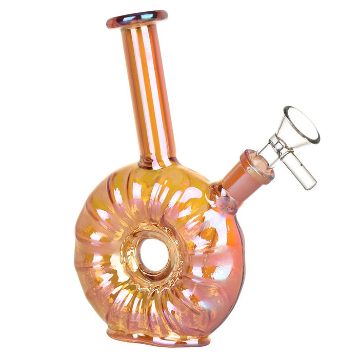 Electroplated Donut Glass Water Bong - 6.75"