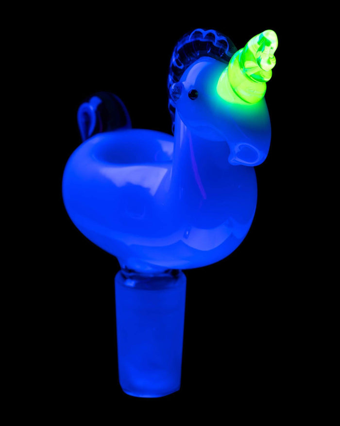 Empire Glassworks UV Horned Unicorn Bowl Empire Glassworks