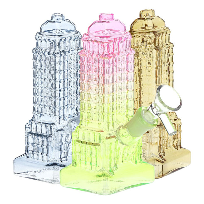 Empire State of Mind Glass Mini Bong - 6"