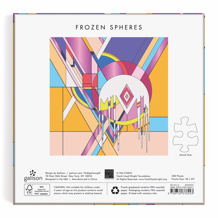 Frank Lloyd Wright Frozen Spheres 500 Piece Foil Puzzle Frank Lloyd Wright