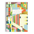 The Frank Lloyd Wright Foundation’s Hillside Curtain Premium A5 Notebook features a colorful geometric cover pattern inspired by Wright and includes 300 pages.