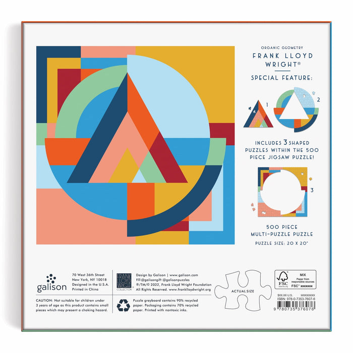 Frank Lloyd Wright Organic Geometry 500 Piece Multi-Puzzle Puzzle Frank Lloyd Wright