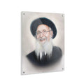 Gedolim Art portrait of R' Nosson Tzvi Finkel printed on acrylic panel, 16x20 wall art with soft lighting effect and white matting.