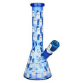Ghostly Glow Beaker Bong - 10 IN