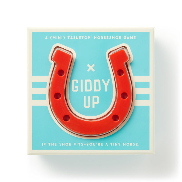 Giddy Up Tabletop Horseshoes Game Games Brass Monkey Goods