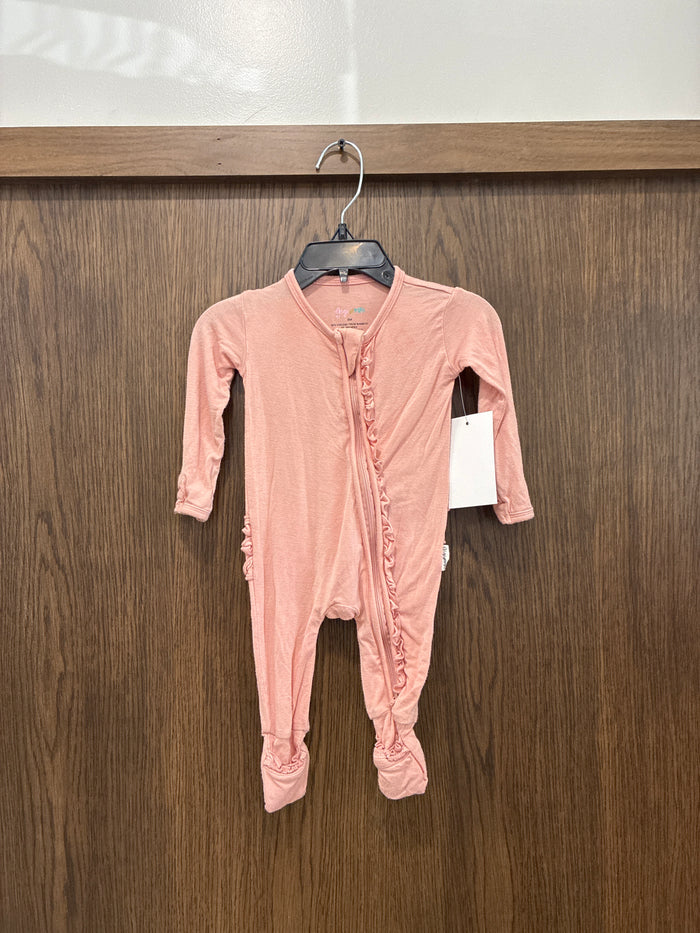 Gigi & Max Girls Ruffle Bamboo Convertible Romper 6mos