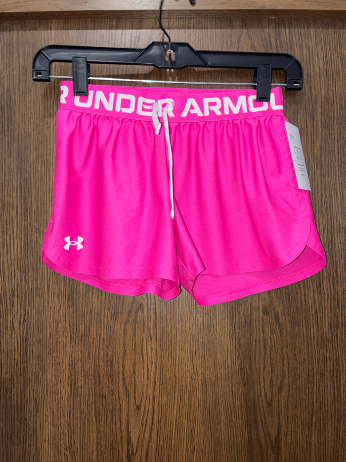 Girls under Armour Play Up Shorts YM Youth Medium 10/12 New Condition