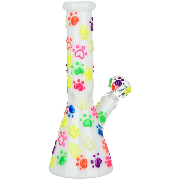 Glow in the Dark Paws Beaker Bong