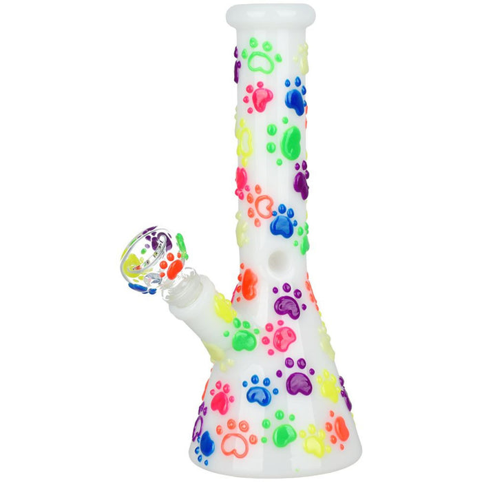 Glow in the Dark Paws Beaker Bong