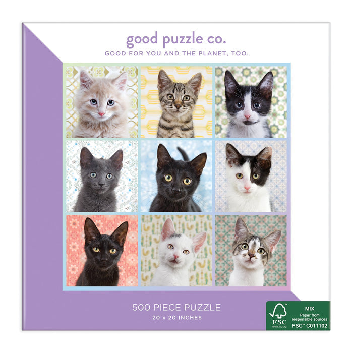 Good Puzzle Co. Cat Portraits 500pc Puzzle Galison
