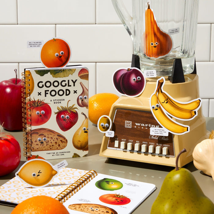Googly Food Sticker Book Stickers Brass Monkey Goods