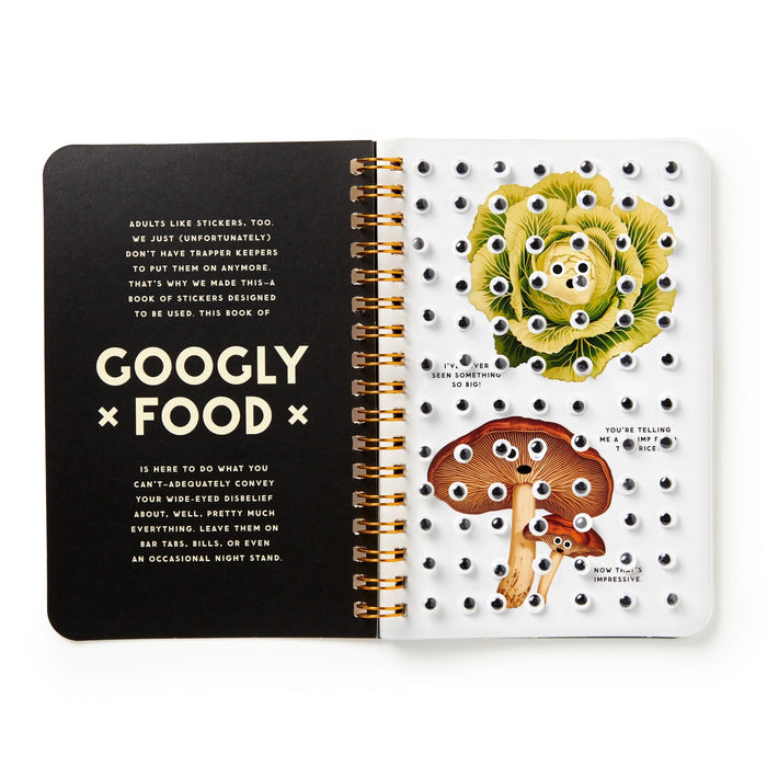 Googly Food Sticker Book Stickers Brass Monkey Goods