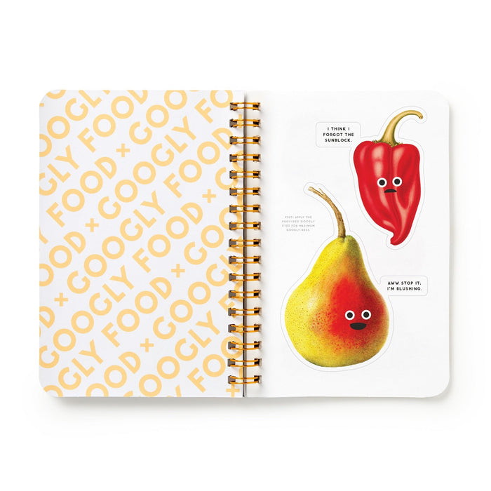 Googly Food Sticker Book Stickers Brass Monkey Goods