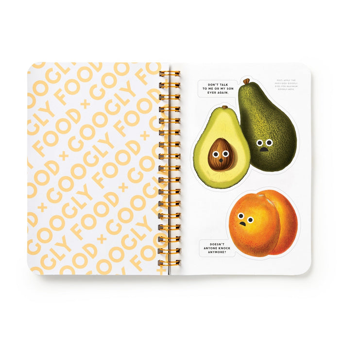 Googly Food Sticker Book Stickers Brass Monkey Goods