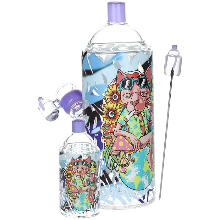 Graffiti Series Spray Paint Glass Bong & Pipe Set