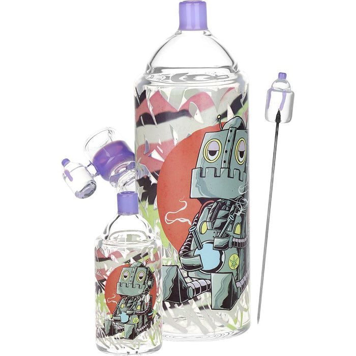 Graffiti Series Spray Paint Glass Bong & Pipe Set