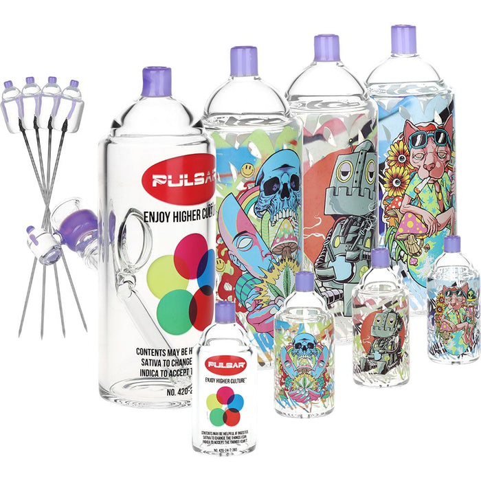 Graffiti Series Spray Paint Glass Bong & Pipe Set