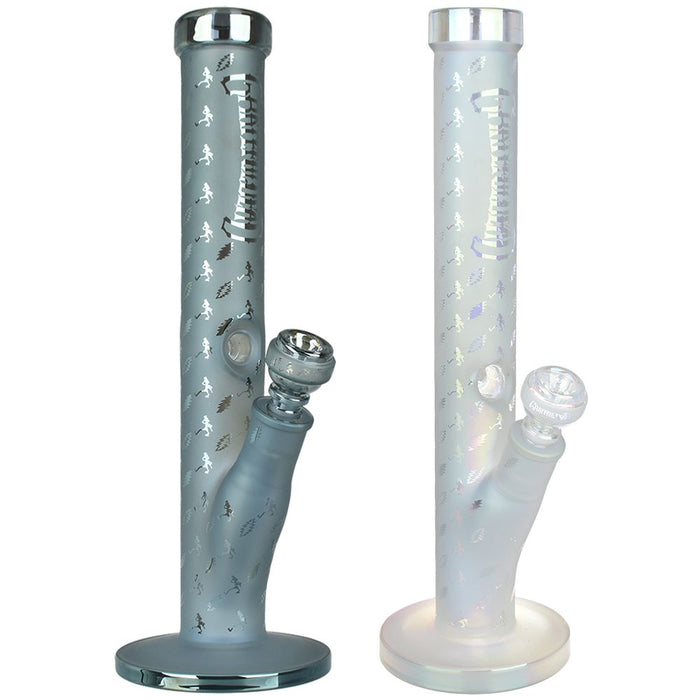 Grateful Dead Bolts And Skellies Straight Tube Bong - 15.5"
