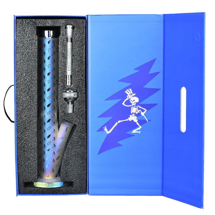 Grateful Dead Bolts And Skellies Straight Tube Bong - 15.5"