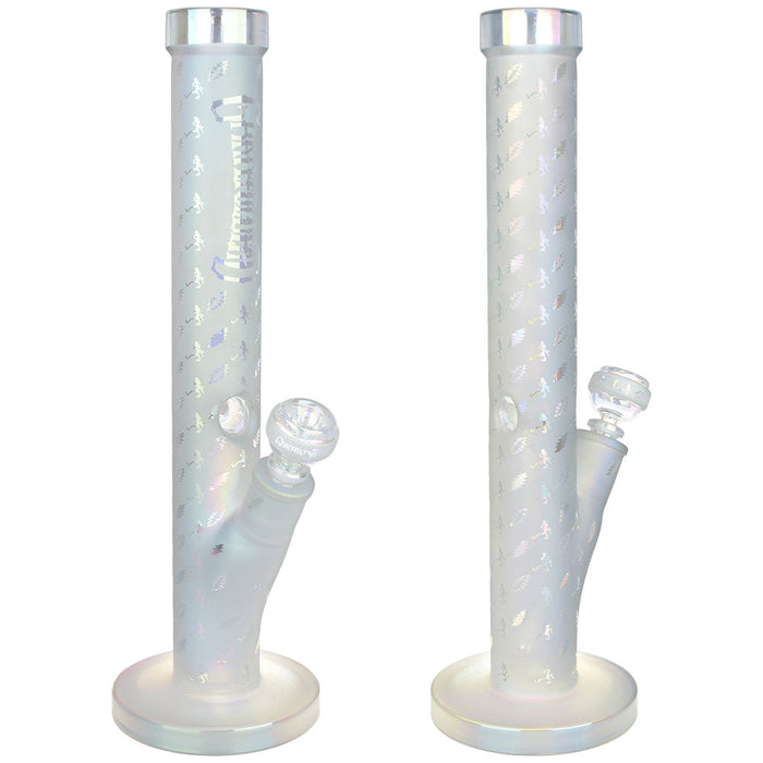 Grateful Dead Bolts And Skellies Straight Tube Bong - 15.5"