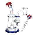 Glass Dab Rig Set Grateful Dead device with colorful design on a white background