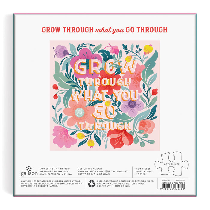 Grow Through What You Go Through 500 Piece Puzzle Galison
