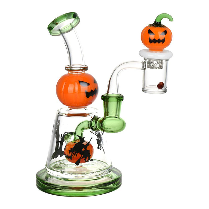 Halloween Ball Glass Dab Rig Set - 7 IN