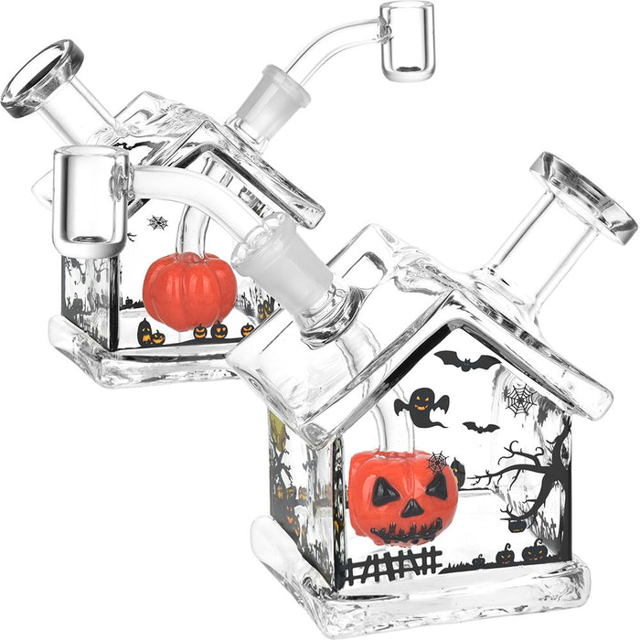 Halloween House Glass Dab Rig - 4.5"