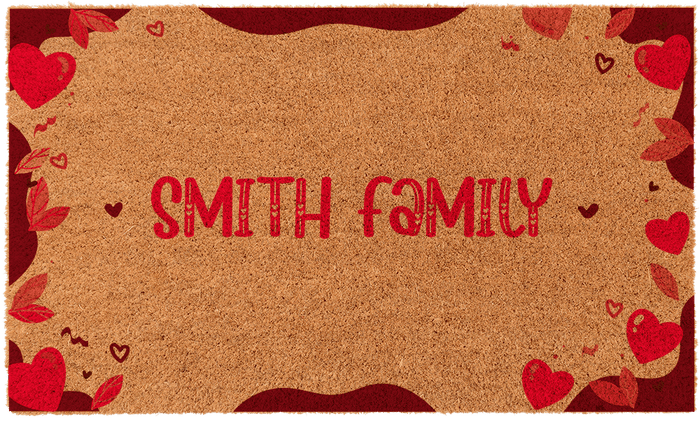 Heart Bordered Personalized | Coco Mats N More