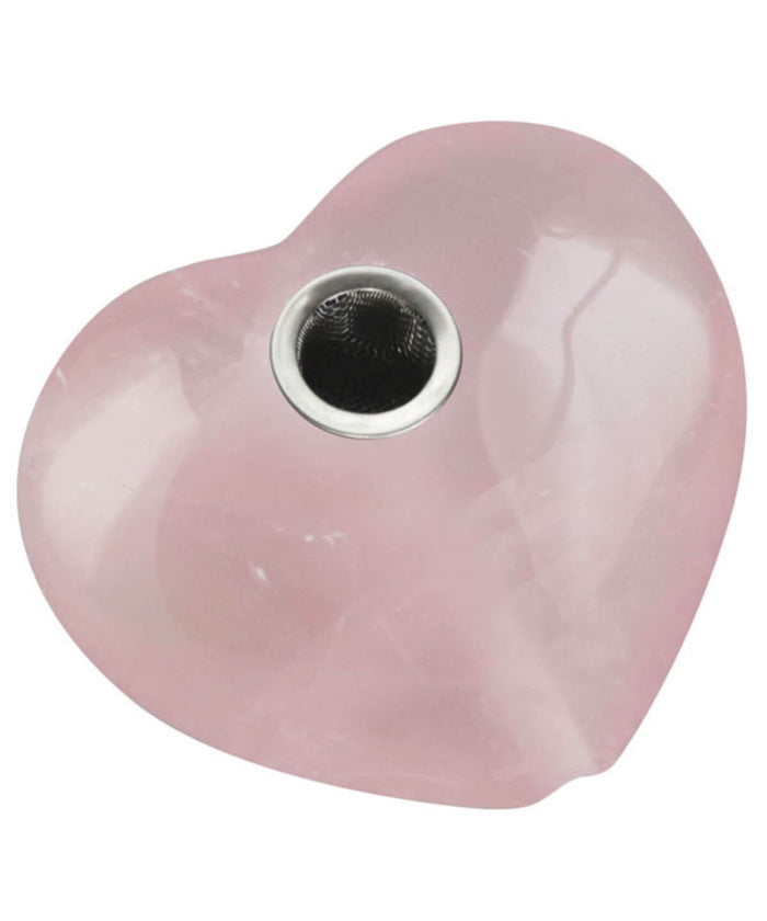 Heart Quartz Pipe WorldofBongs